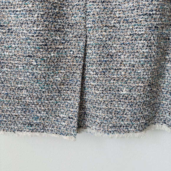 Theory Betty 2R Comprised Tweed Boucle Sheath Dress Sz 0 Blue - Picture 7 of 11